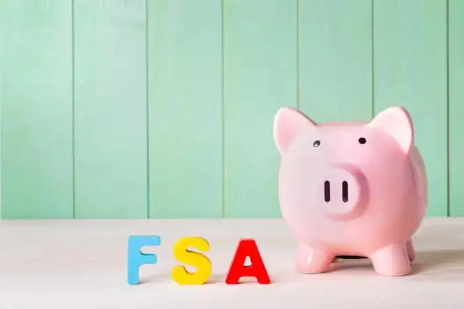 piggy bank with FSA